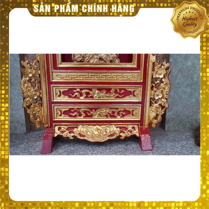 Giá gương cây tùng-gỗ mít khám thờ 2 cỡ cao 71cm và 81cm