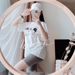 SET ÁO THUN IN QUẦN LEGGING NGỐ