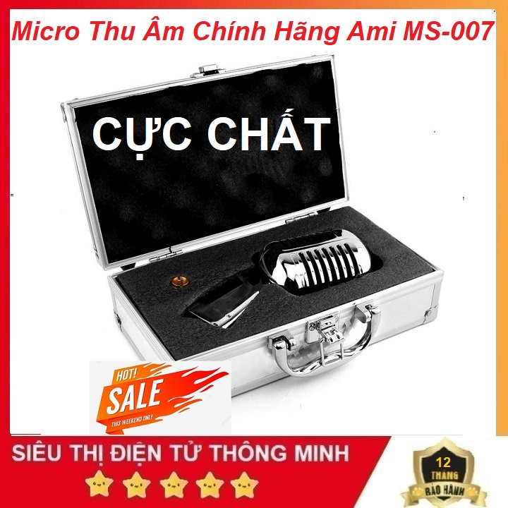 Micro Thu Âm Chính Hãng, Ami MS-007 - Hát Karaoke Livestream Cực Hay - Rất Đẹp - Không Có Đối Thủ Cùng Giá Tiền