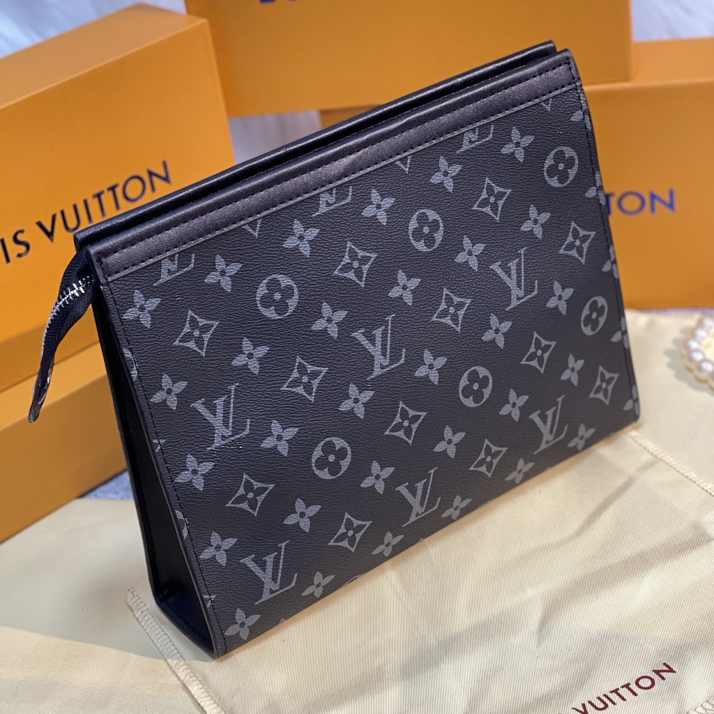 Ví Lv Cầm Tay Bản To chất da thật fullbox