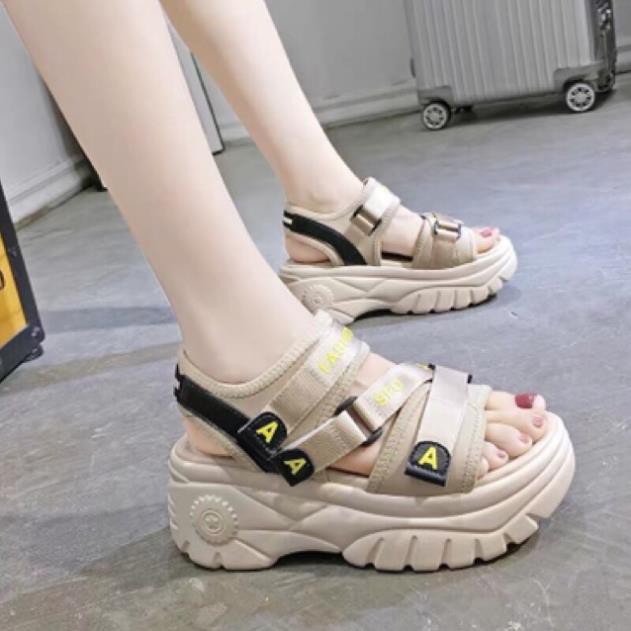 Sandal nữ FREESHIP Sandal nữ độn đế bánh mỳ chữ A mới