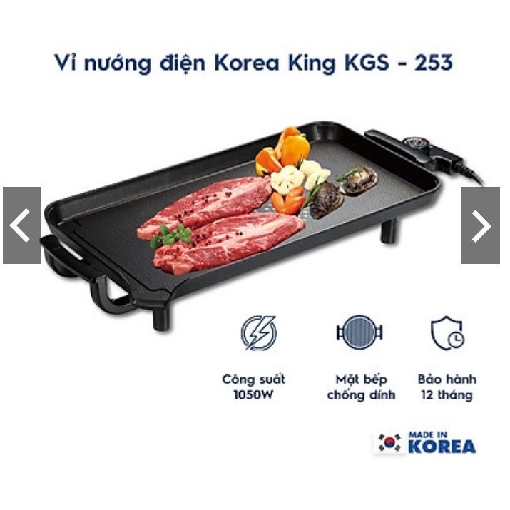 VỈ NƯỚNG ĐIỆN KOREA KING KGS – 253 HAN QUỐC