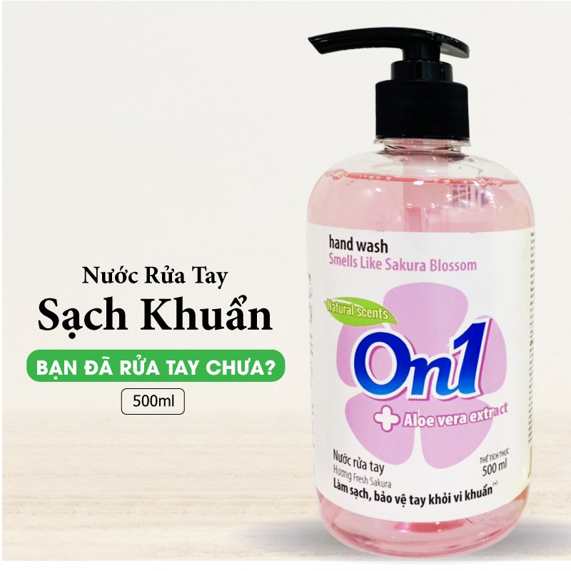 Nước rửa tay sạch khuẩn On1 500ml hương Fresh Sakura - RT501