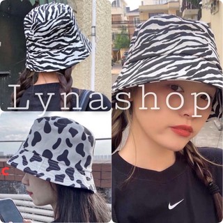 Mũ Bucket Bò Sữa LYNA Nữ [FREESHIP] 🍉Nón rộng vành nhỏ loang màu trắng đen chống nắng Ulzzang HOT 🍉