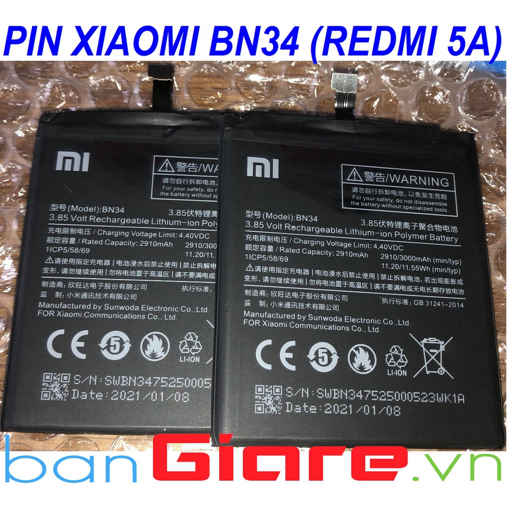 PIN XIAOMI REDMI 5A