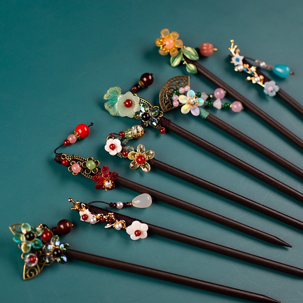 Trâm cài tóc bằng gỗ phong cách Trung Hoa cổ điển thời trang dành cho nữ