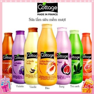 Sữa tắm dưỡng thể / cottage /sữa tắm trắng da cottage 750ml của pháp