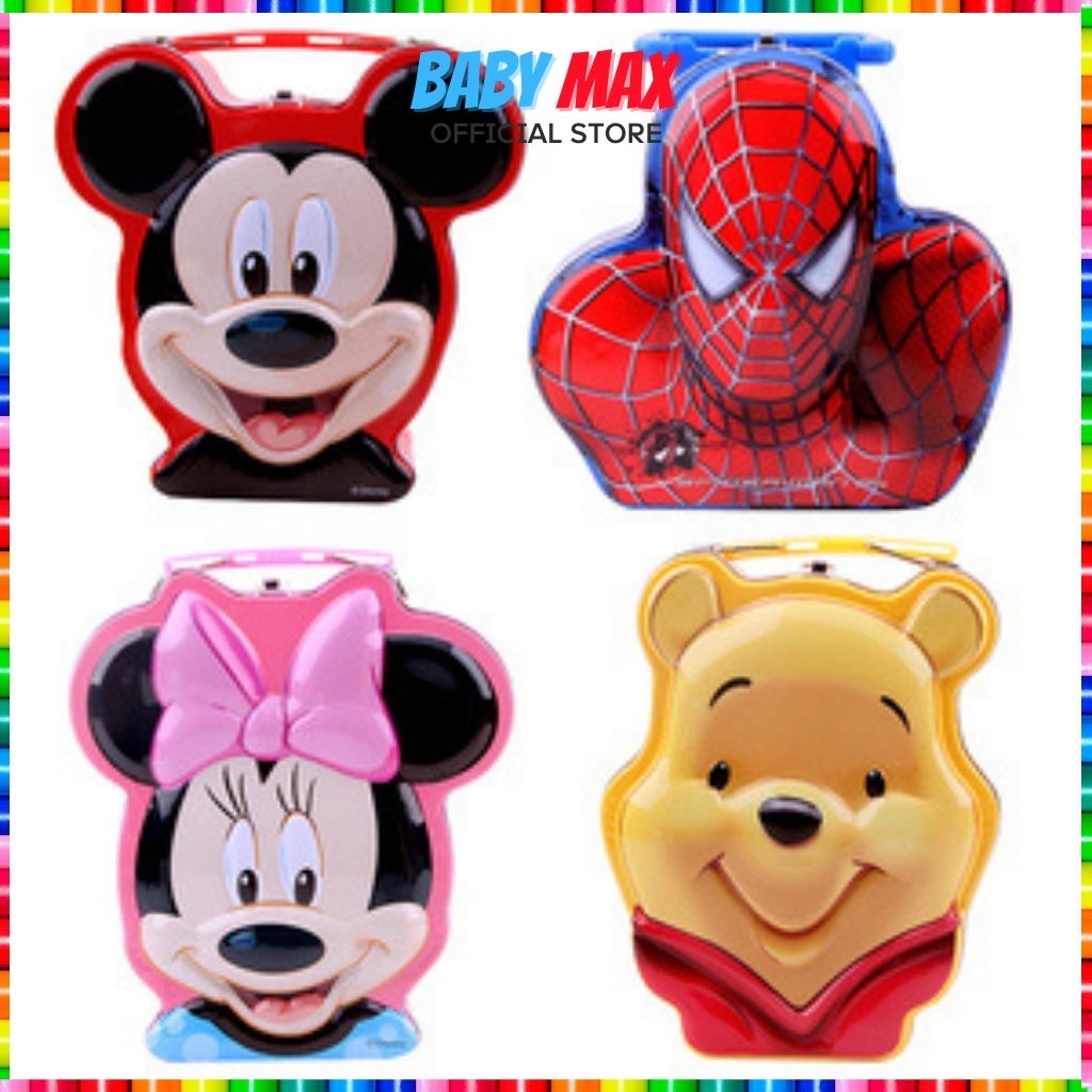 Két Sắt Mini Spider Man Hello Kitty Doremon Ô Tô Đồ Chơi Lợn Đất Tiết Kiệm Cho Trẻ Em BABY MAX