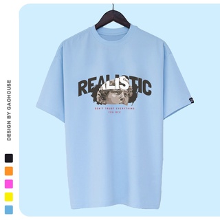 Áo thun nữ Basic REALISTIC Unisex form rộng (V197)