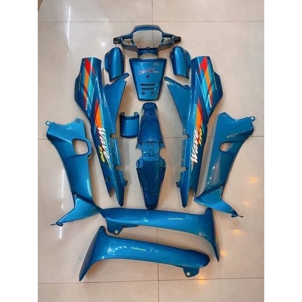 Bộ dàn áo Wave thái 100cc xanh ngọc kèm tem
