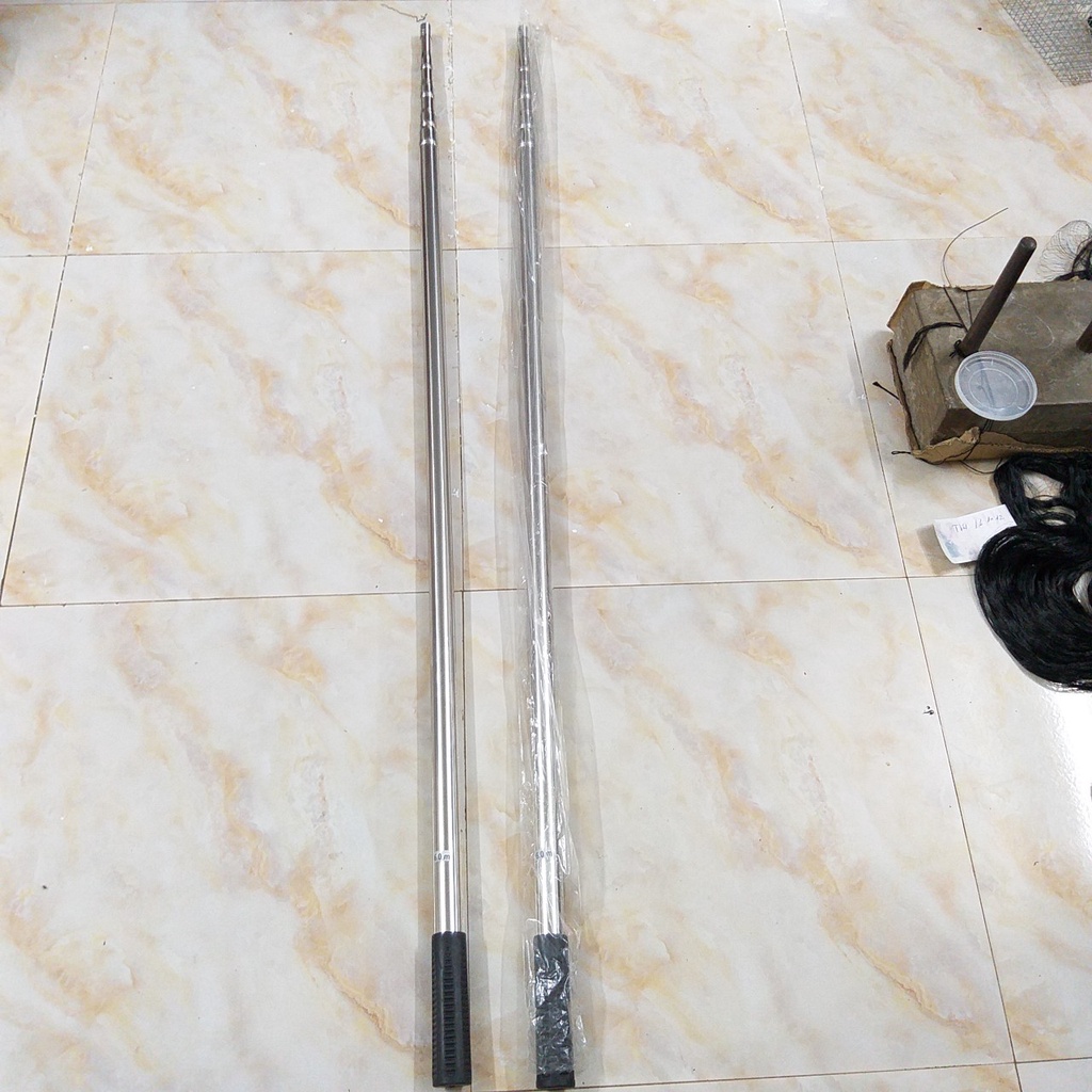 Cán Vợt Cá , Cán inox 1m9-5m Siêu Chắc Khoẻ KK15