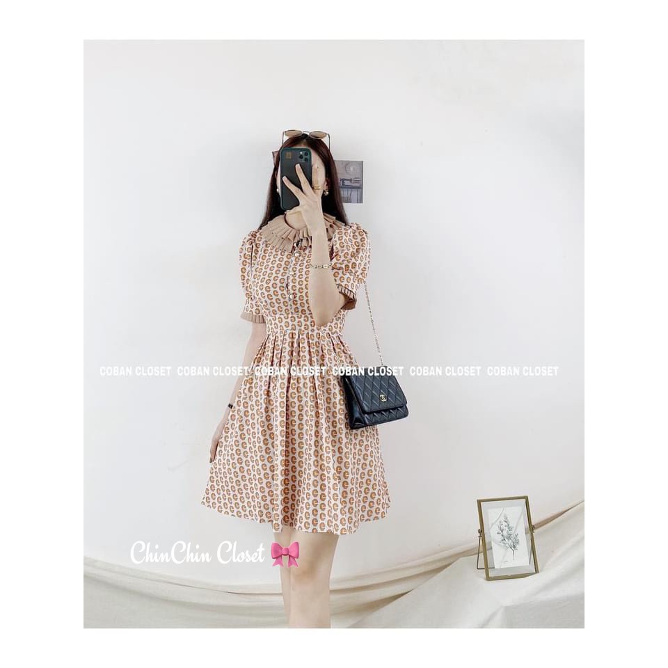 Váy Đầm Nữ [ FREESHIP ] Dáng BaBydoll Cổ Bèo Hoa Nhí | BigBuy360 - bigbuy360.vn