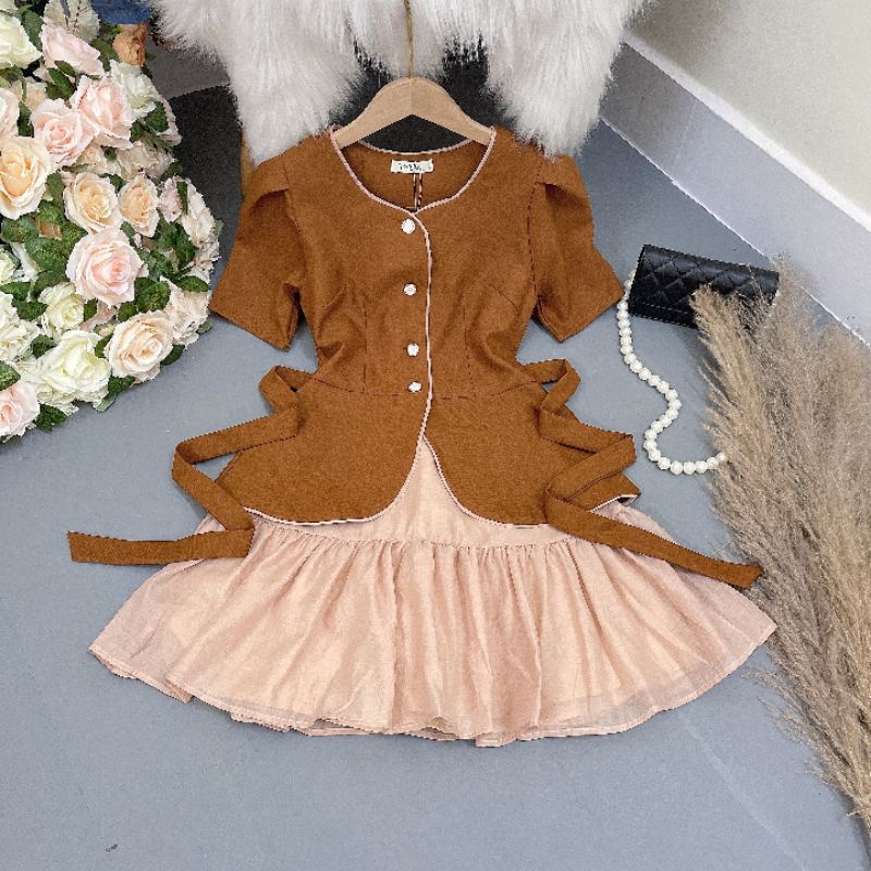 Set bộ: Áo & chân váy xòe siêu xinh cho bạn gái