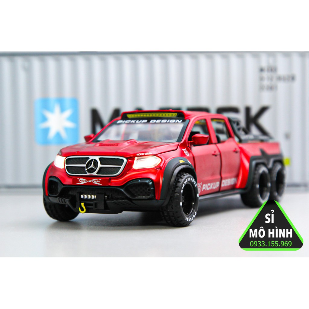 [ Sỉ Mô Hình ] Xe mô hình bán tải Mercedes X Class Pickup 1:32 Đỏ