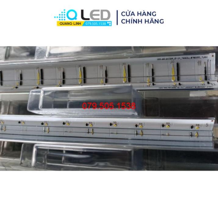 Thanh LED TIVI  samsung 43k5300 - Lắp zin tivi 43k5300, 43K5100   - 1 THANH 2 thanh khung nhôm ( LED mới 100% nhà máy )