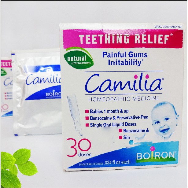 Boiron Camilia Teething Relief muối uống giảmđau, hỗ trợ quá trình mọc răng của bé, 30 ống