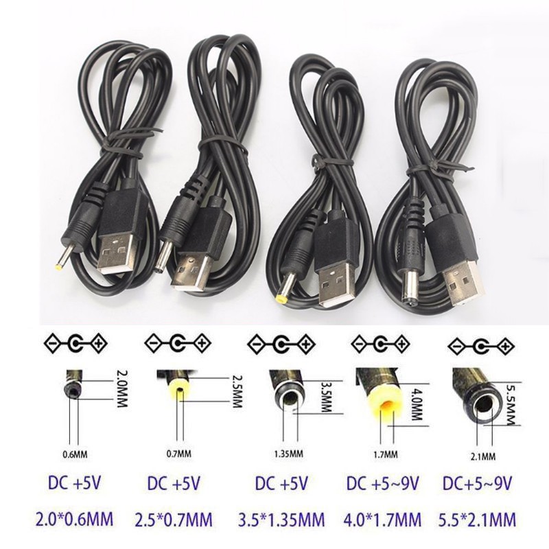 Dây Cáp Kết Nối Usb A Sang 2.0 2.5 3.5 4.0 5.5mm 5v Dc