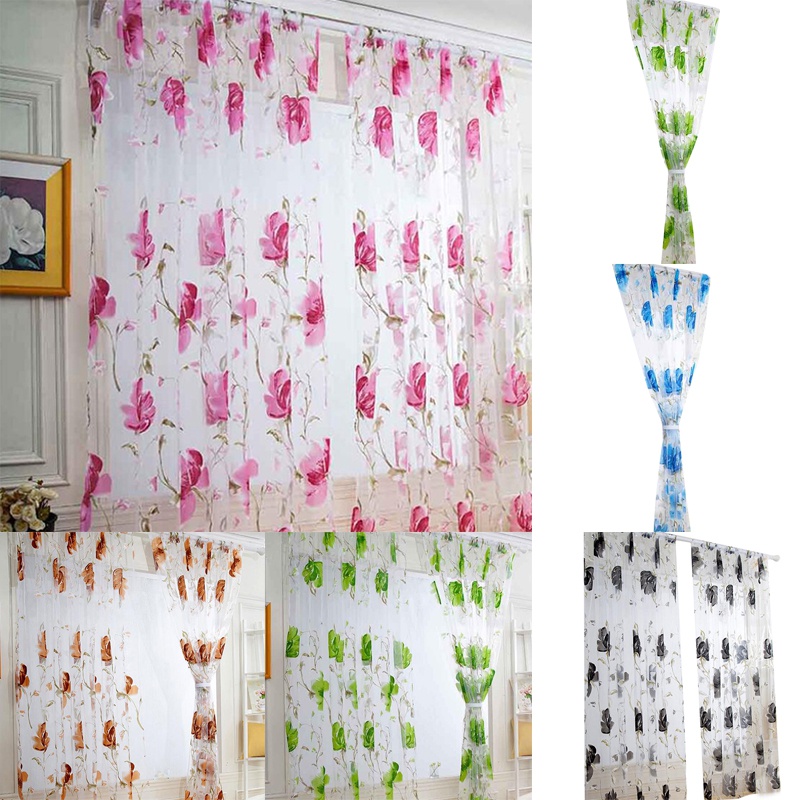 Rèm Cửa In Hoa Lớn