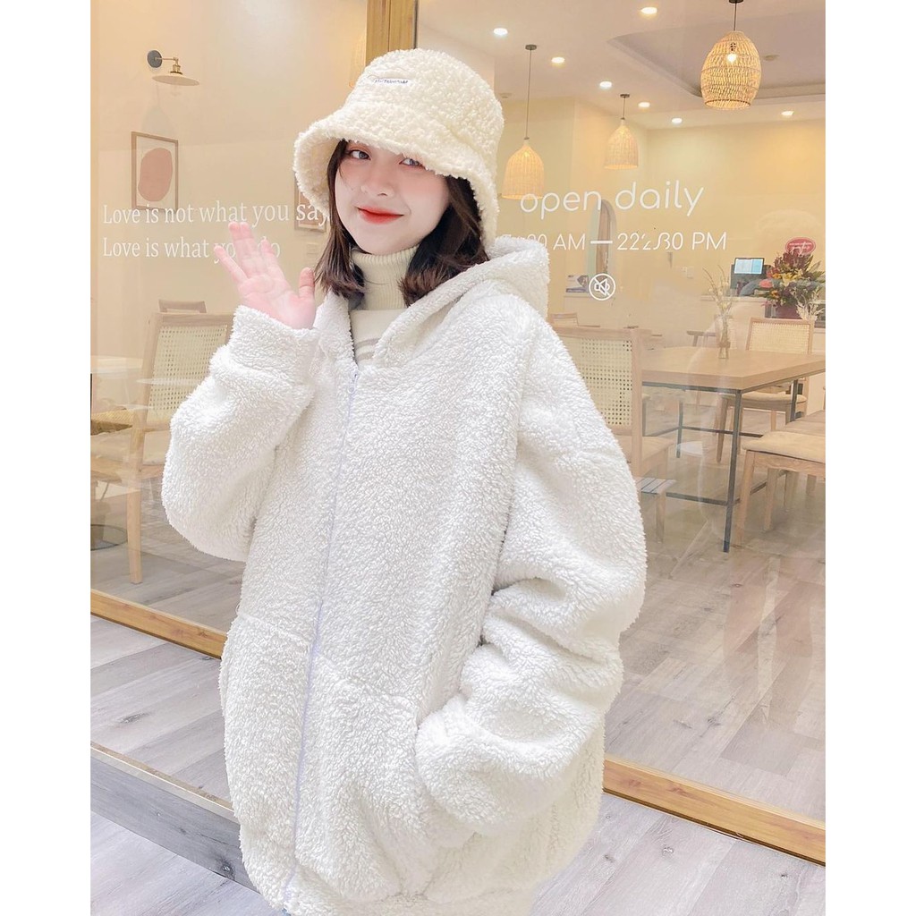 Áo khoác lông cừu có mũ FIINTASY ENT.666 - Made by Fiin