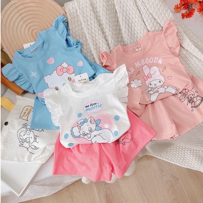 Bộ Cánh Tiên Kèm Quần Dạng Váy Cho Bé Gái Từ 2 - 5 Tuổi MINTSCLOSET Mint's Closet - DB8037