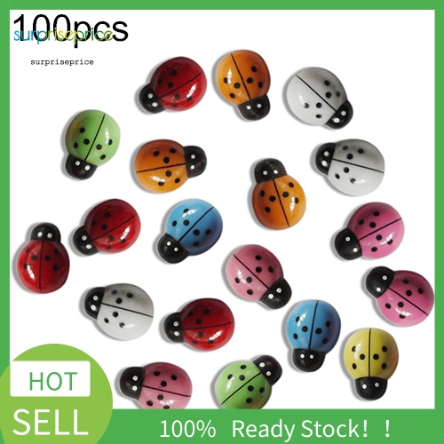 Set 100 Đồ trang trí Bọ Rùa 3D Mini Bằng Nhựa Dùng Trang Trí Tiểu Cảnh