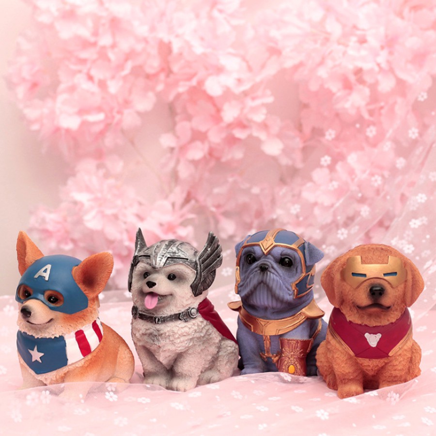 (XẢ HÀNG NGHỈ BÁN) Biệt Đội Avenger Pet Ống Tiết Kiệm Tượng Tượng Decor Phụ Kiện Xe Hơi Phòng Riêng Bàn Làm Việc