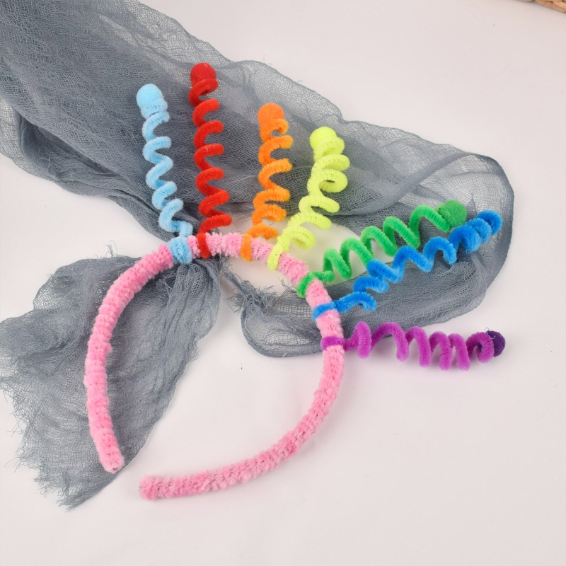 Flgo Băng Đô Xoắn Ốc Mỏng Họa Tiết Vui Nhộn Cho Bé Gái