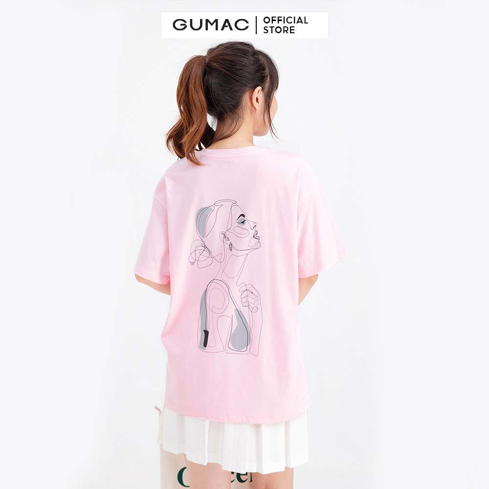 [Mã WABRGM11 giảm 10% đơn 250K] Áo thun in cô gái GUMAC ATB683 | BigBuy360 - bigbuy360.vn
