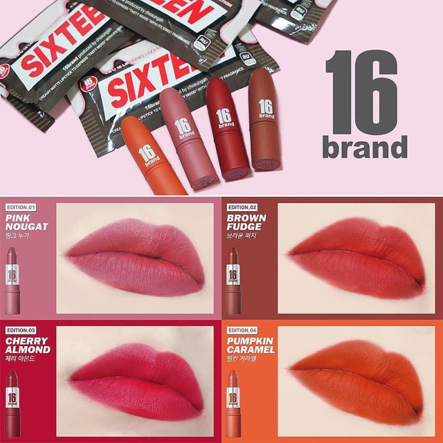 Son Thỏi Lì Ống Bơ 16 Brand Taste Chu Edition 3,4g | BigBuy360 - bigbuy360.vn