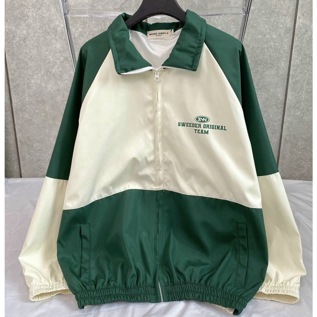 Áo khoác dù sơ mi SW 2 lớp Unisex TREND Nam Nữ Couple - Kiểu Bomber khóa kéo zip Chống Nắng , Lạnh