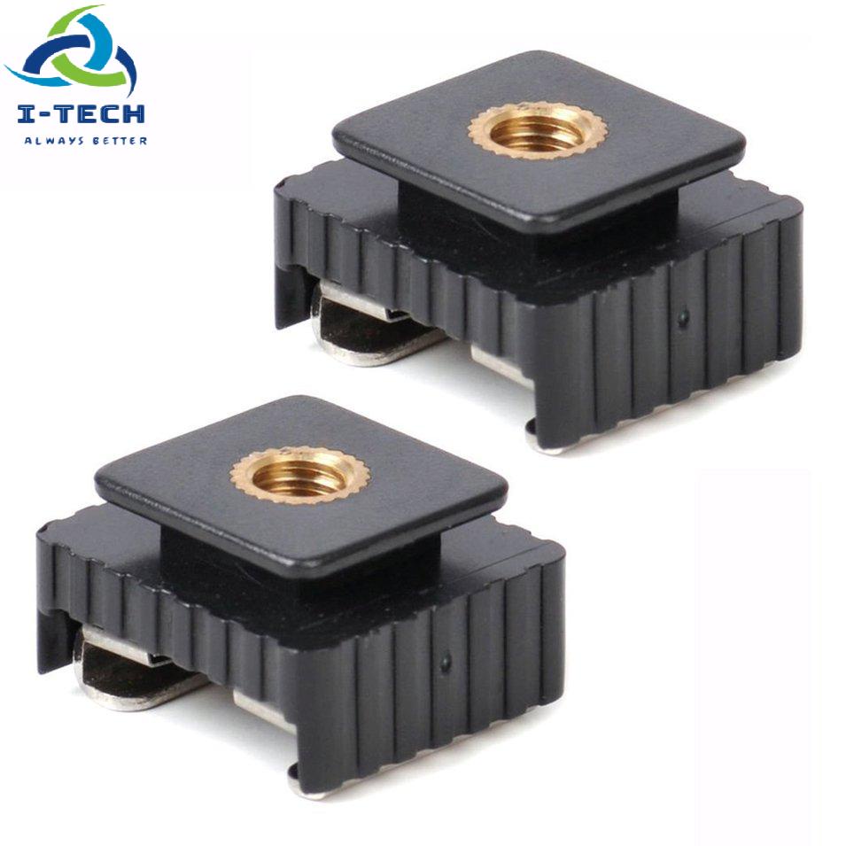 Đầu chuyển đổi ngàm hot shoe máy ảnh sang ren vít 1/4" bằng kim loại cho chân đế đèn flash chụp ảnh trong tiệm studio