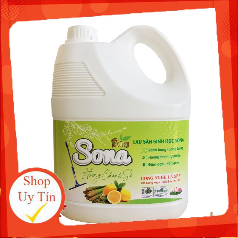 Nước Lau Sàn SoNa 3,6kg Hương Chanh Xả
