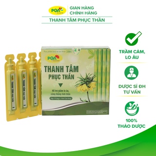Thanh Tâm Phục Thần PQA Thành Phần Thiên Nhiên Hỗ Trợ An Thần, Giảm Lo Âu, Căng Thẳng Hộp 10 Ống