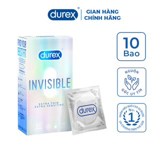 Bao cao su Durex Invisible Extra Thin Extra Sensitive 10 bao