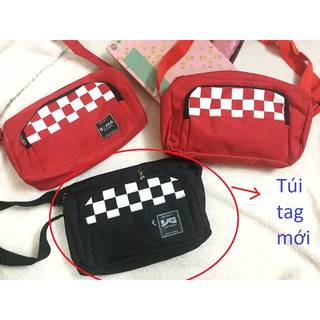 Túi mini bama phối caro bàn cờ màu đen