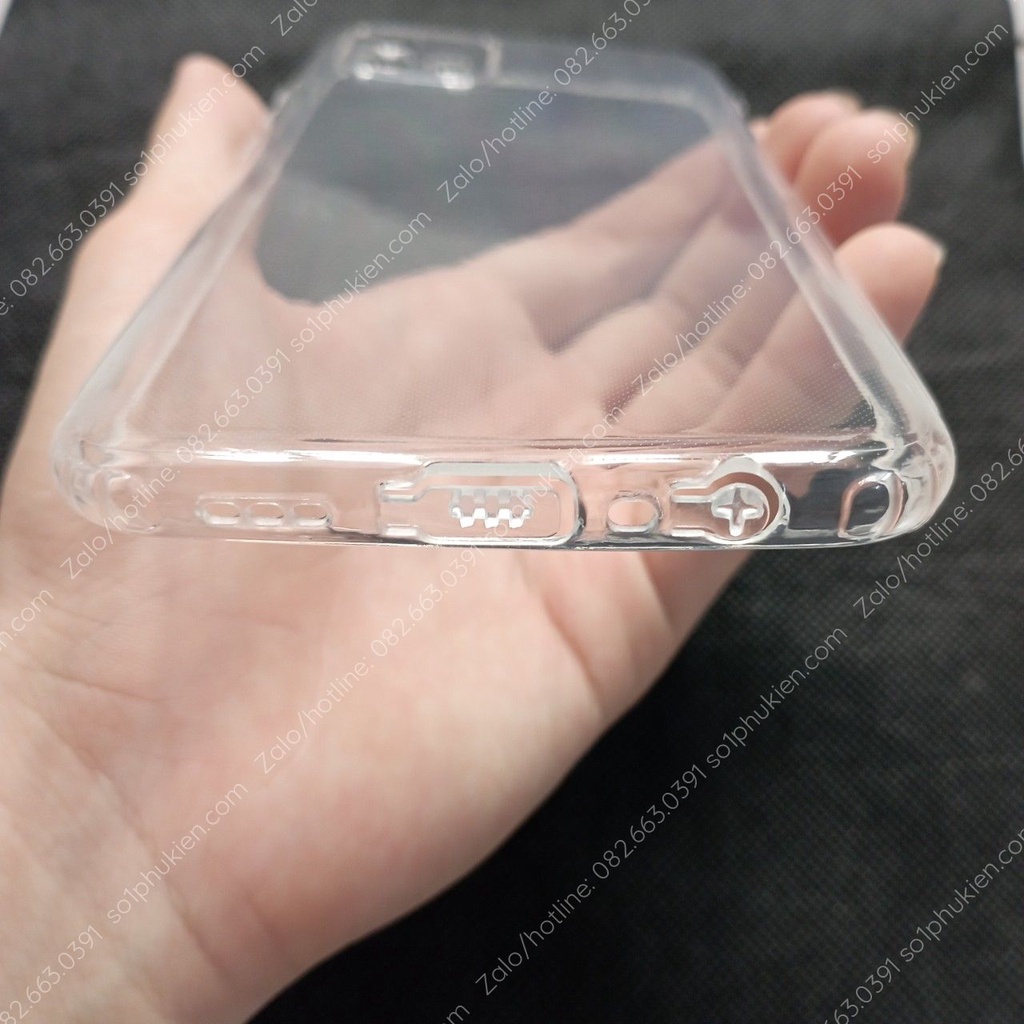 Ốp lưng Oppo A16K loại dẻo trong, loại chống sốc bảo vệ camera bền đẹp