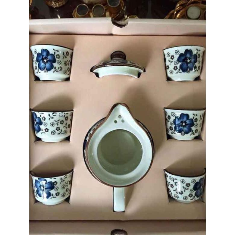Bộ ấm chén hoa Đào - Bộ ấm tách trà hoa đào Nhật Bản