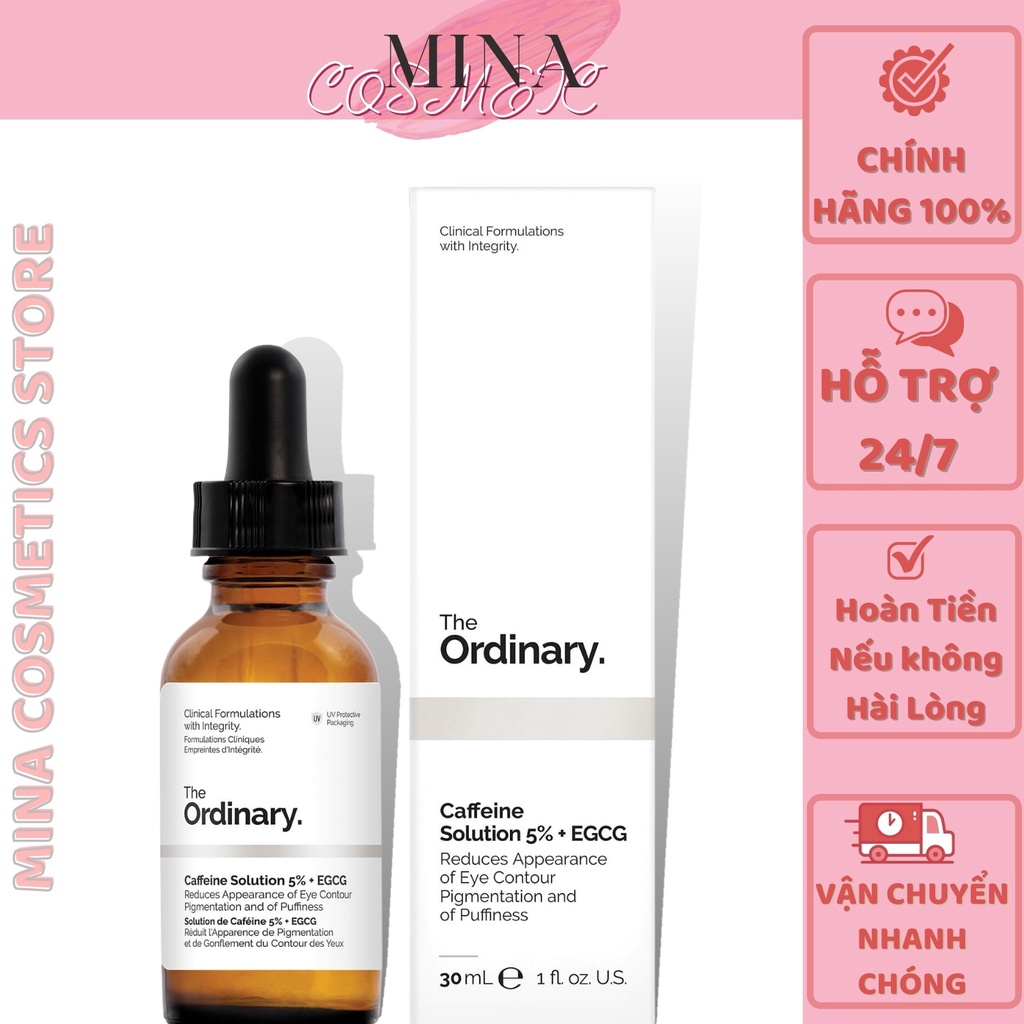 Serum trj quầng thâm mắt [Hết thâm mắt 100%_Hàng Auth] Tinh chất serum Caffeine Solution 5% + EGCG The Ordinary