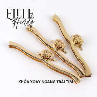 KHÓA XOAY NGANG TRÁI TIM - PHỤ KIỆN LÀM KHOÁ GẮN TÚI XÁCH HÀNG HANDMADE THỦ CÔNG MỸ NGHỆ