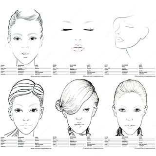 Giấy trang điểm makeup facechart