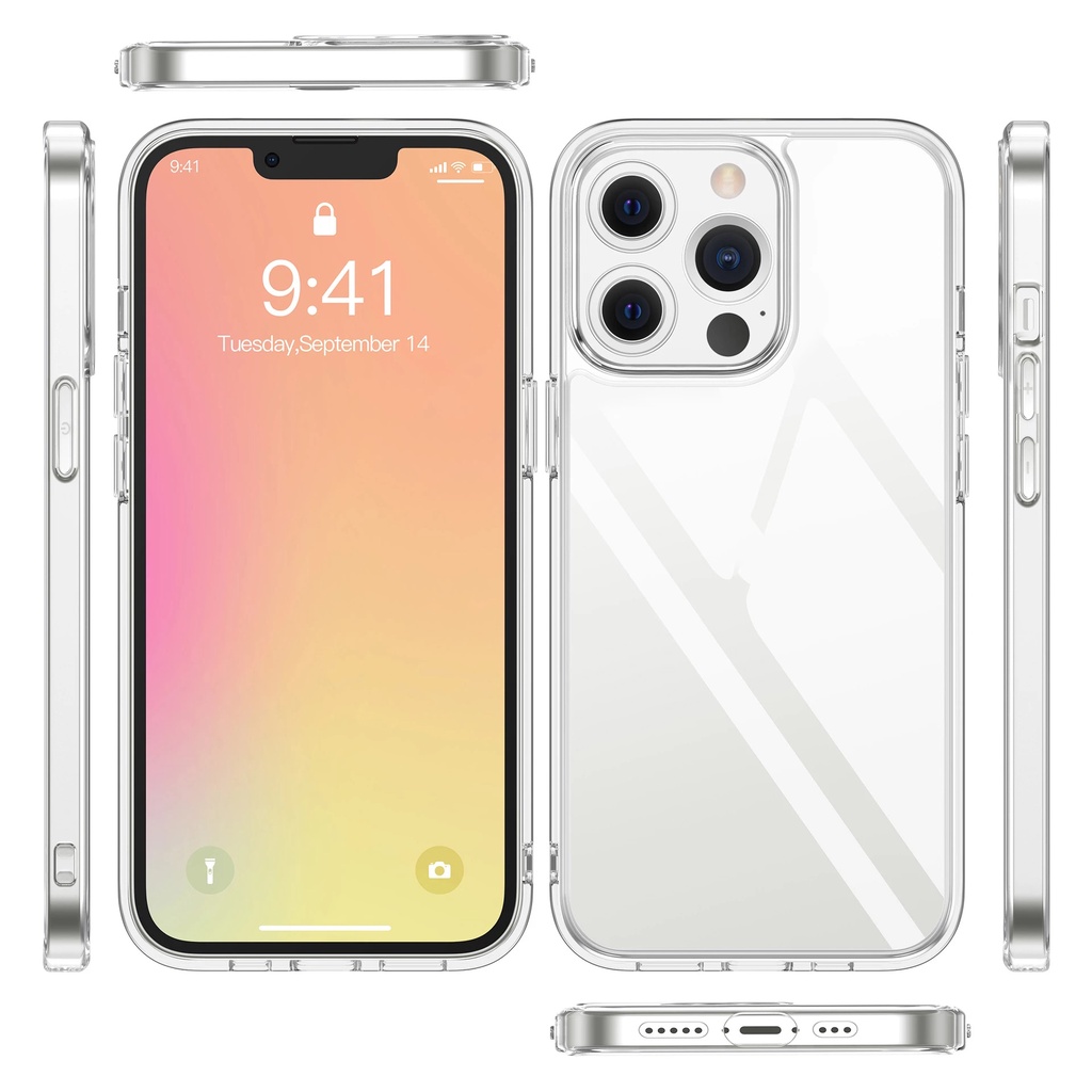 1 Ốp Điện Thoại Silicone TPU Mềm Trong Suốt Siêu Mỏng Chống Sốc Cho IPhone 14 / 14Plus / 14 Pro / 14 Pro Max