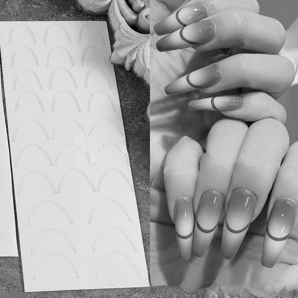 QQMALL Miếng Dán Trang Trí Móng Tay Nghệ Thuật Hình Hoa Hồng Trái Tim