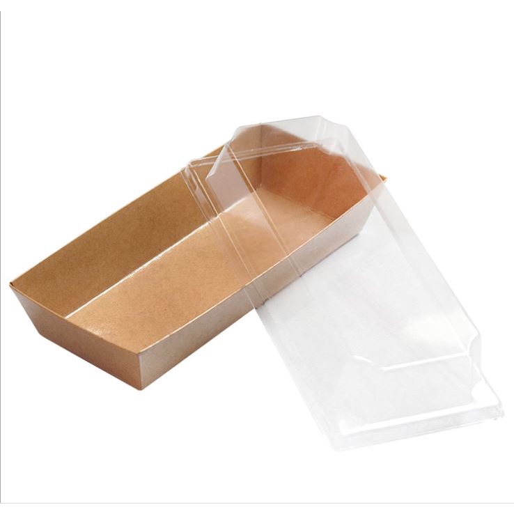 Hộp giấy Kraft chữ nhật nắp trong đựng bánh/thức ăn