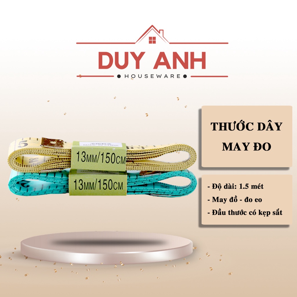 Thước Dây Đo 3 Vòng 150cm, Thước Dây May Đồ 1.5m