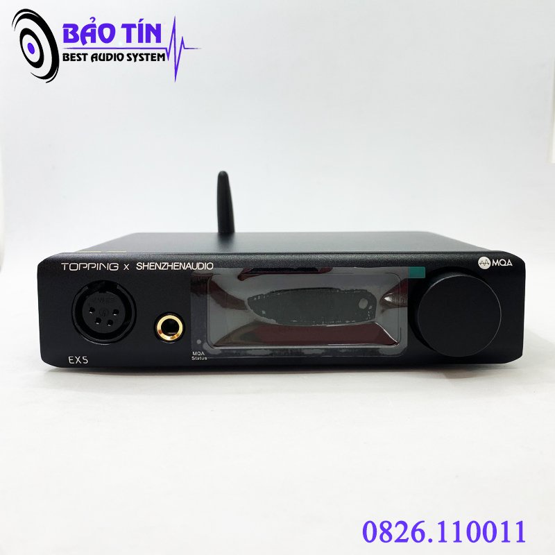 Bộ giải mã DAC Topping EX5 2 CHIP ES9038Q2M ,Bluetooth 5.0 LDAC 32bit 768kHz DSD512 tặng dây quang Liton Mỹ