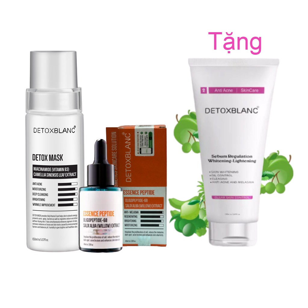 COMBO NÁM TRẮNG DA DETOX BLANC TẶNG SỮA RỬA MẶT detox.blanc