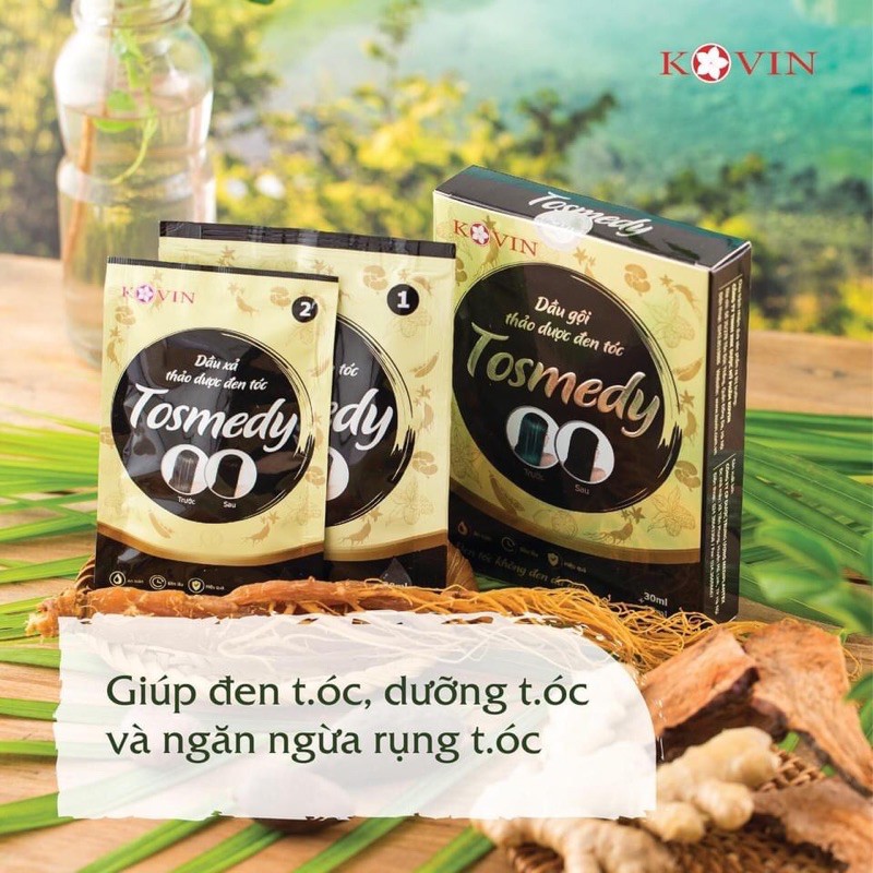 Dầu gội thảo dược đen tóc Tosmedy