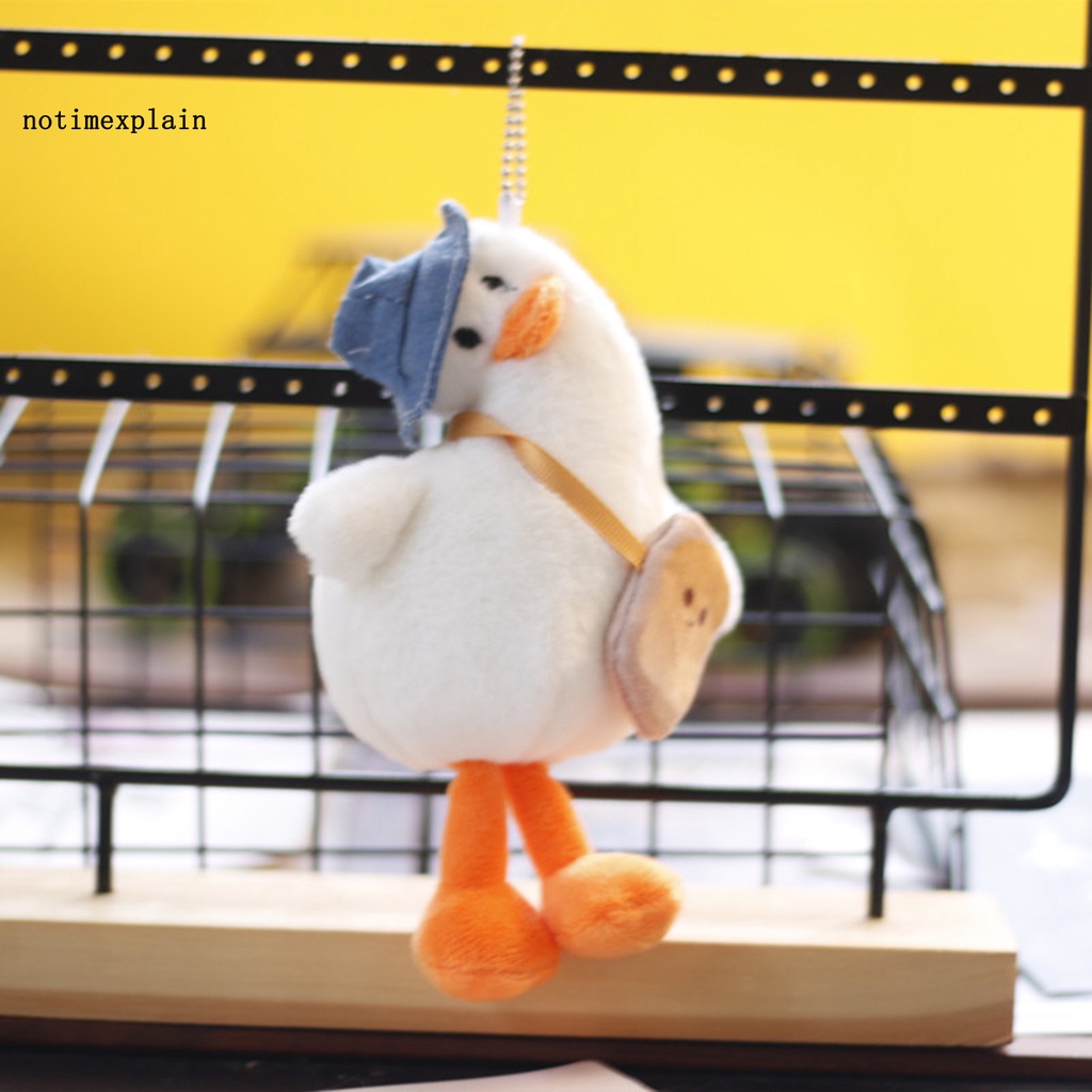 Móc khóa hình vịt con nhồi bông đáng yêu