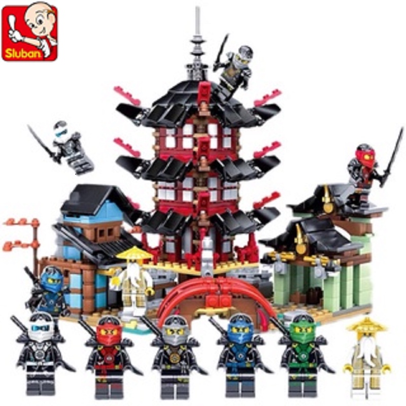 Bộ đồ chơi lắp ráp Sluban 800 miếng Ninjago Naruto cho bé 80001 20x22x22cm