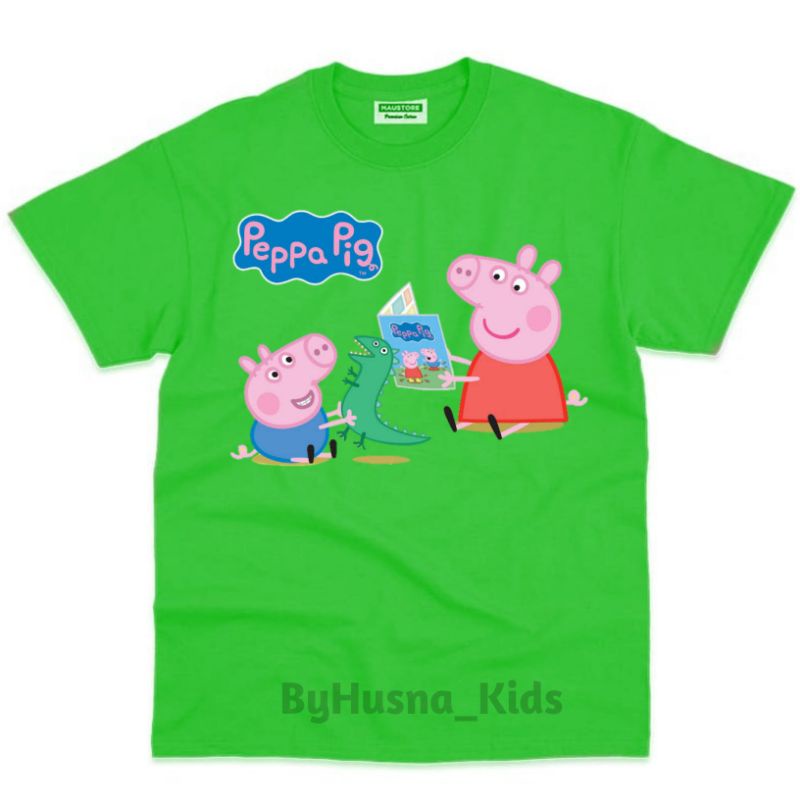Áo thun cho bé trai và bé gái in hình hoạt hình PEPPA PIG dễ thương, chất liệu cotton mềm mịn thoáng mát NTShirt